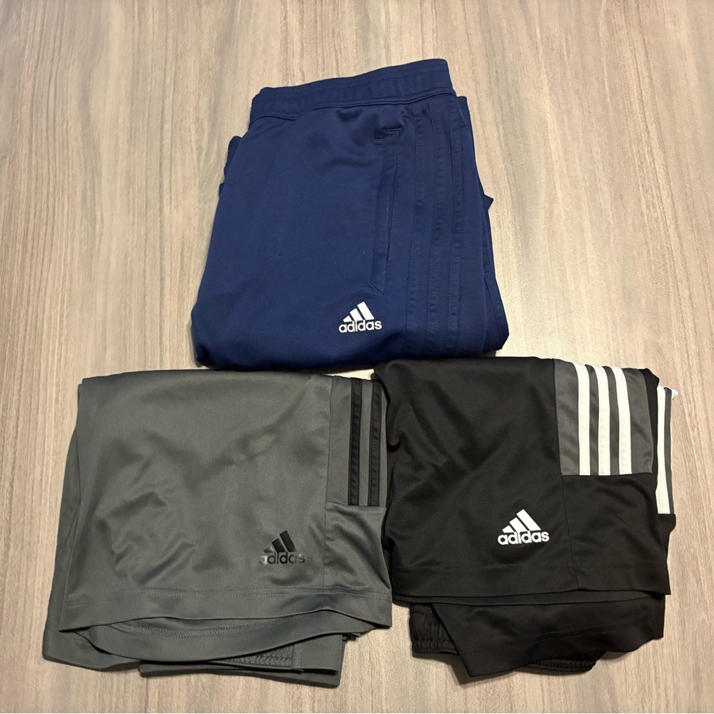 2 Used Men’s Shorts Adidas and 1 Pair of Large Adidas Pants